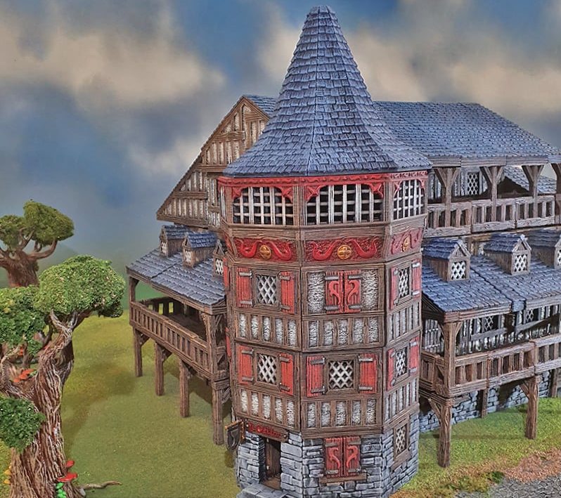 A side view of the Daemon's Grin Manor